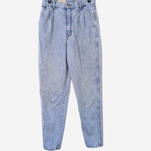 Vintage 80s Bill Blass Acid Wash Pleated Mom Jeans High Rise